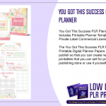 You Got This Success PLR Planner