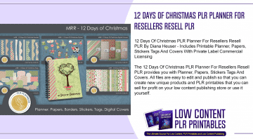 12 Days Of Christmas PLR Planner For Resellers Resell PLR 1