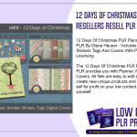 12 Days Of Christmas PLR Planner For Resellers Resell PLR