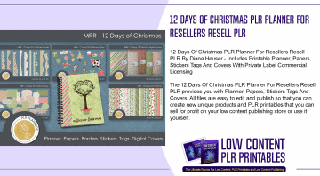 12 Days Of Christmas PLR Planner For Resellers Resell PLR