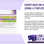 Country Walks and Wildflowers PLR Journal 42 Templates Package