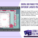 Digital Our Family PLR Journal 50 Different Layouts Powerpoint