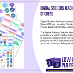 Digital Stickers Teacher Homeschool PLR Stickers