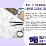 Done For You High Quality Australian Animals Coloring Designs PLR Pack