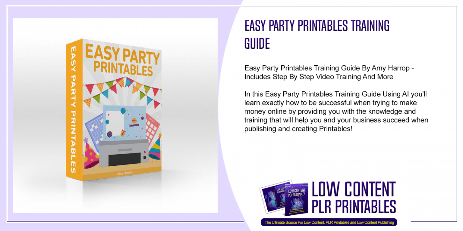 Easy Party Printables Training Guide | PLR Printables Training Course