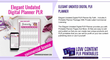 Elegant Undated Digital PLR Planner