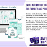 Express Gratitude During Difficult Times PLR Planner and Printables