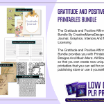 Gratitude and Positive Affirmation PLR Printables Bundle