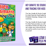 Hey Giraffe 90 Studio Quality PLR Coloring and Tracing For Kids Pack
