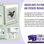 Houseplants PLR Printables Templates and Stickers Package 2