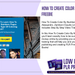 How To Create Color By Numbers Books Freebie