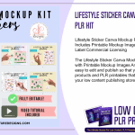 Lifestyle Sticker Canva Mockup PLR Kit