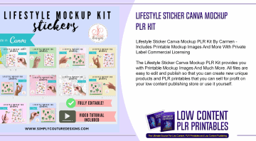Lifestyle Sticker Canva Mockup PLR Kit