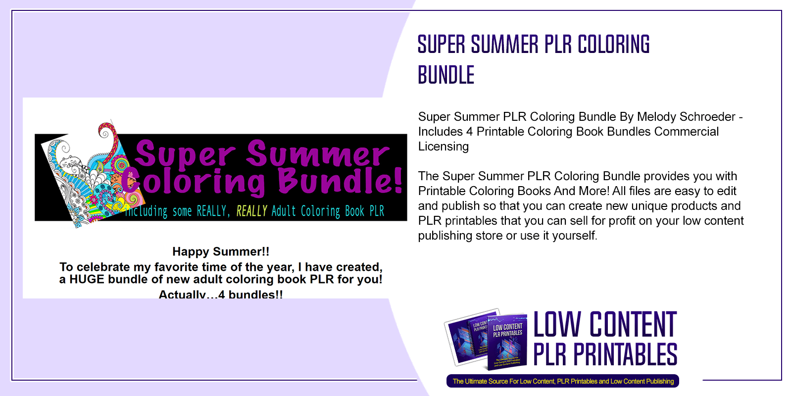 Super Summer PLR Coloring Bundle
