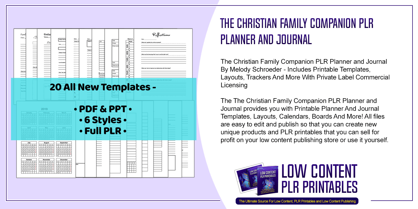 The Christian Family Companion PLR Planner and Journal