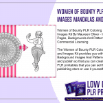 Women of Bounty PLR Coloring Book Images Mandalas and Images Kit