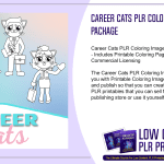 Career Cats PLR Coloring Images Package 2