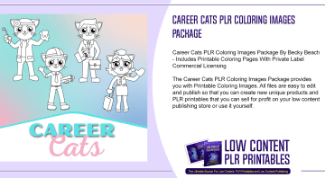 Career Cats PLR Coloring Images Package 2