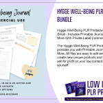 Hygge Well Being PLR Printable Journal Bundle