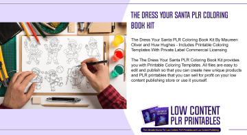 The Dress Your Santa PLR Coloring Book Kit