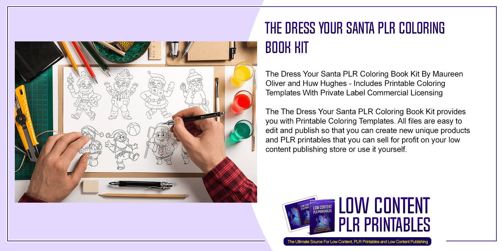 The Dress Your Santa PLR Coloring Book Kit