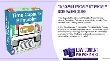 Time Capsule Printables Hot Printables Niche Training Course