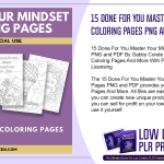 15 Done For You Master Your Mindset PLR Coloring Pages PNG and PDF 2
