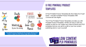8 Free Printable Product Templates