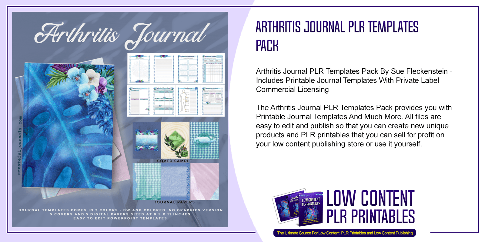 Arthritis Journal PLR Templates Pack 