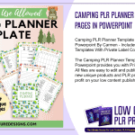 Camping PLR Planner Template 24 Unique Pages in Powerpoint