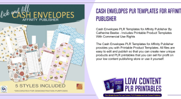 Cash Envelopes PLR Templates for Affinity Publisher