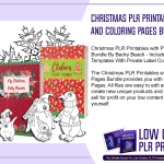 Christmas PLR Printables with Planner and Coloring Pages Bundle