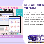 Create Word Art Stickers In Canva Step by Step Training