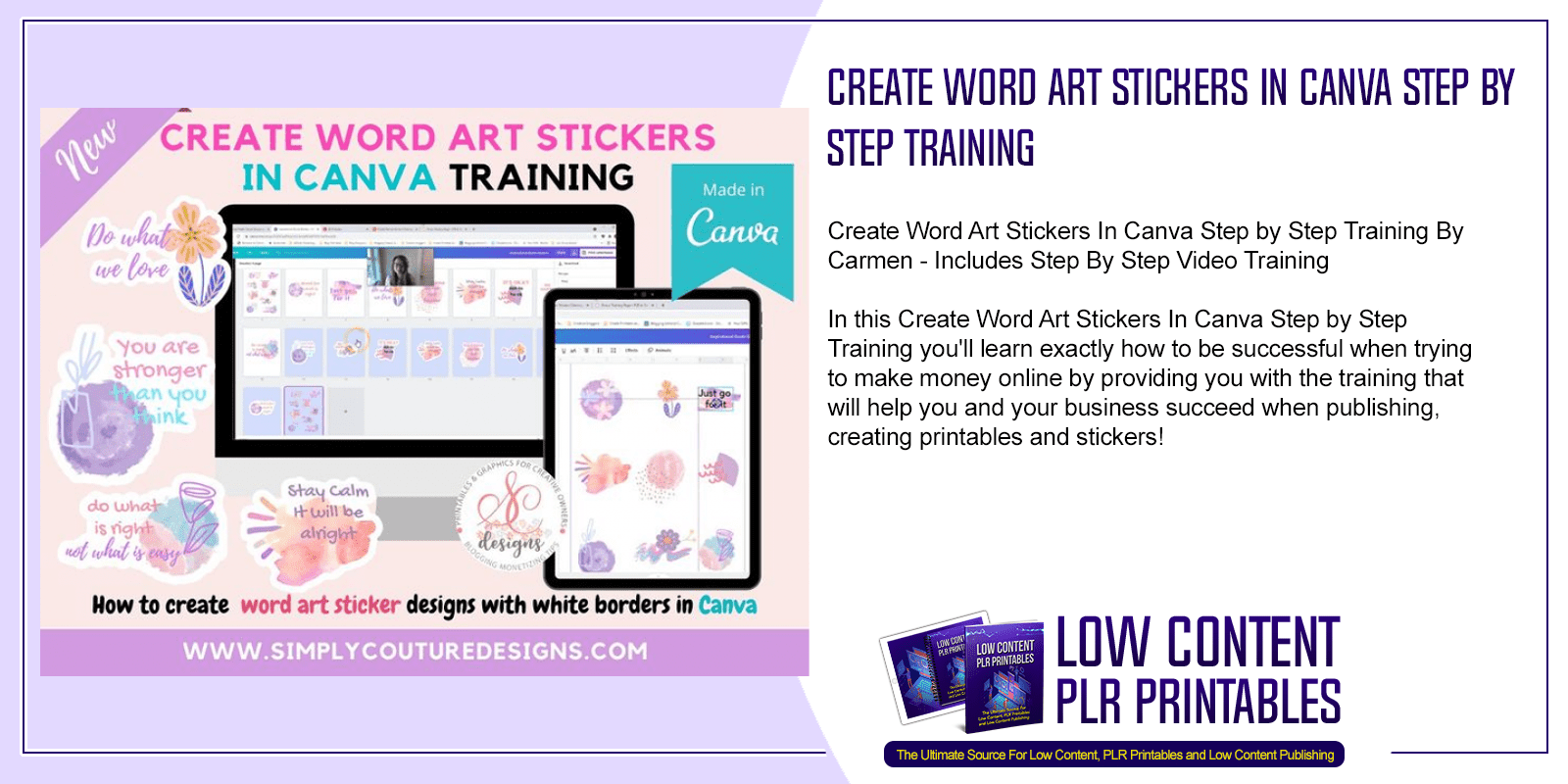Create Word Art Stickers In Canva Step by Step Training