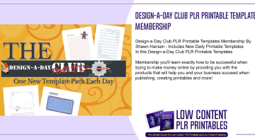 Design a Day Club PLR Printable Templates Membership