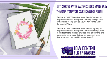 Get Started With Watercolors Made Easy 7 Day Step by Step Video Course Challenge FREEBIE 2