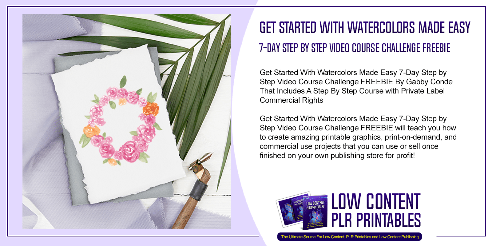Get Started With Watercolors Made Easy 7 Day Step by Step Video Course Challenge FREEBIE 2