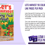 Lets Harvest 90 Coloring and Trace the Line Pages PLR Pack