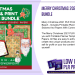 Merry Christmas 2021 PLR Printables Bundle