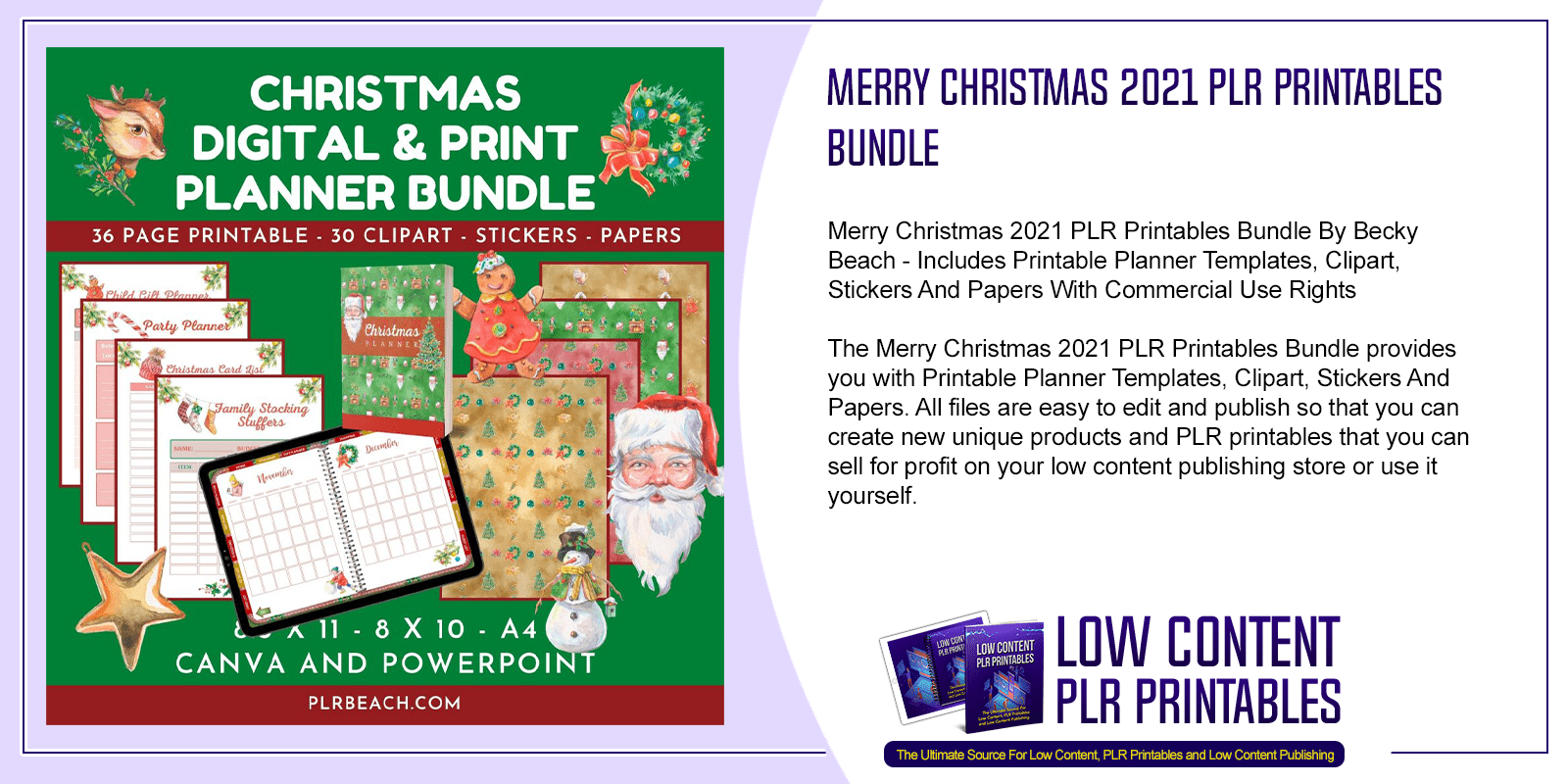Merry Christmas 2021 PLR Printables Bundle
