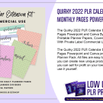 Quirky 2022 PLR Calendar Bundle 12 Dated Monthly Pages Powerpoint and Canva
