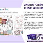 Simply Love PLR Printable Planners Journals and Coloring Pages