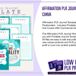 Affirmation PLR Journal Templates in Canva
