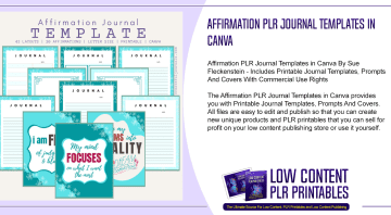 Affirmation PLR Journal Templates in Canva