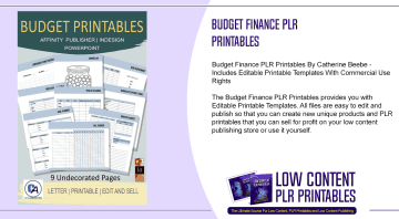 Budget Finance PLR Printables