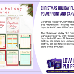 Christmas Holiday PLR Printables Powerpoint and Canva