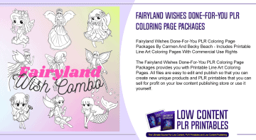 Fairyland Wishes Done For You PLR Coloring Page Packages