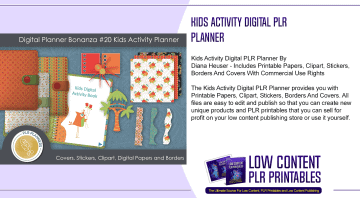 Kids Activity Digital PLR Planner