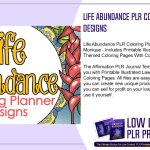 Life Abundance PLR Coloring Planner Designs