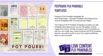 Potpourri PLR Printable Templates